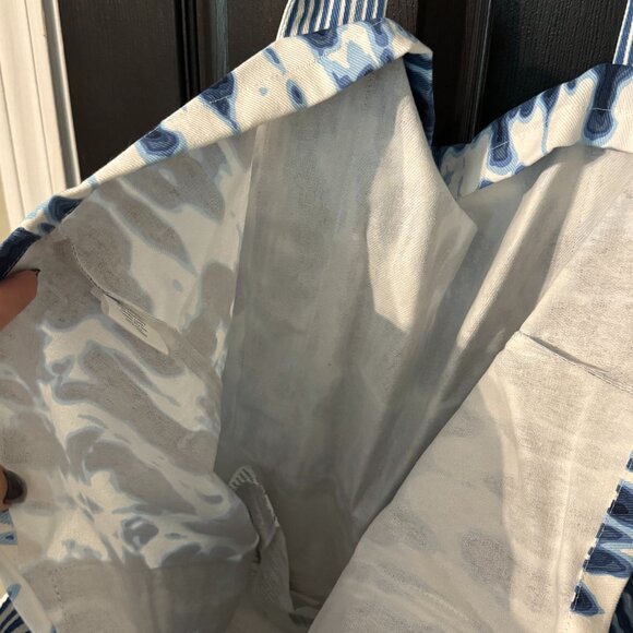 Mia & Tess Large Soft Tote Blue Tye Dye Canvas - Picture 3 of 3